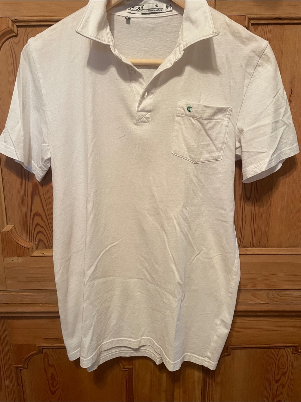 Youth White Polo Shirt with Chest Pocket